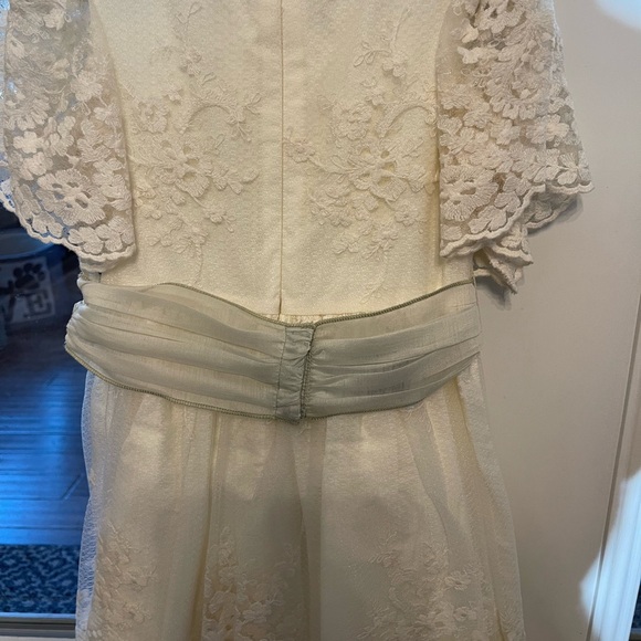 Abel & Lula Elegant Cream and Gray Kids Dress size 4 NWT - Picture 6 of 7